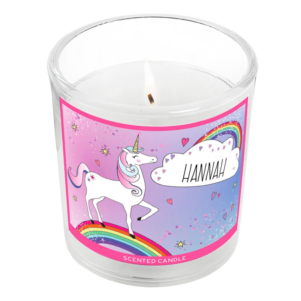 Personalised Unicorn Scented Jar Candle £8.99